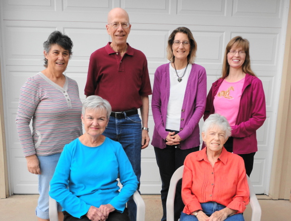 Founders: (standing) Kay, Randy, Caroline, Reba; (seated) Phyllis and Carol; (not shown) Laura and Helga